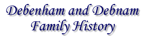 Debenham and Debnam Family History